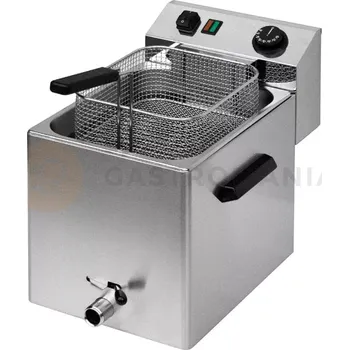 Gastro oděv Fritéza elektrická jednokomorová 8 l třífázová s výpustí | REDFOX, FE-07VT