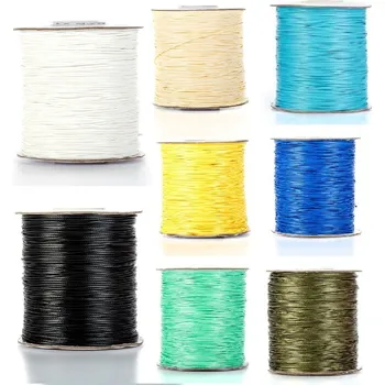 Materiál na výrobu šperku Vosková šňůra 1mm - 80-95m - Růžová / 95 m