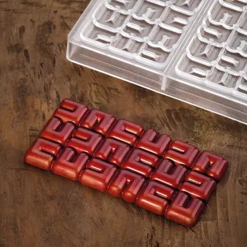 Čokoládová tyčinka Tritanová forma na tabulku čokolády - 3 ks x 100 g, 155x77x10 mm - PC5003FR | PAVONI, Ola