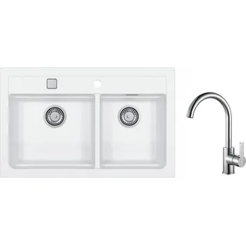 Granitový dřez SET ALVEUS ATROX 50 / 11+ TONIA CHROM