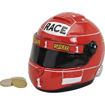 Žertovný předmět Pokladnička červená motorkářská přilba