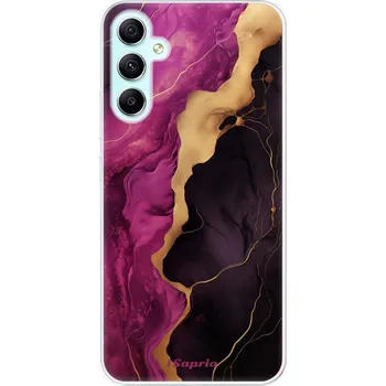 Pouzdro na mobilní telefon Odolné silikonové pouzdro iSaprio - Pink Black Marble - Samsung Galaxy A34 5G