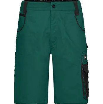 Pánské kraťasy James&Nicholson Pánské pracovní kraťase JN835 Dark Green-Black 58