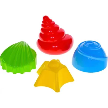 Hračka na písek Formičky na písek mušličky 7-9 cm 4 ks
