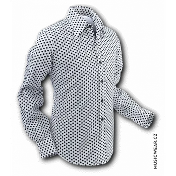 Pánská košile Pete Chenaski košile, White &amp; Black Dots, pánská S