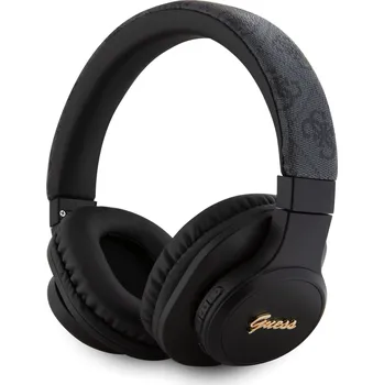 Guess PU Leather 4G Tone On Tone Script Logo, černá Sluchátka Guess PU Leather 4G Tone On Tone Script Logo, černá