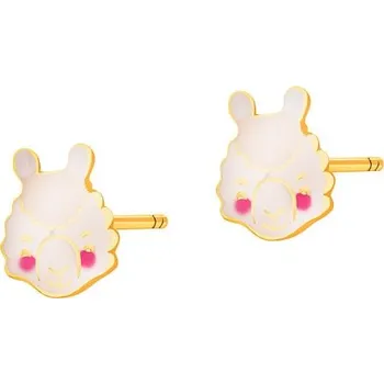 Náušnice Zlaté náušnice se smaltem - alpaky - AP533-3027