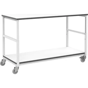 Dílenský stůl Mobilní pracovní stolek ESD, ložná plocha 1500 x 700 mm, nosnost 150 kg