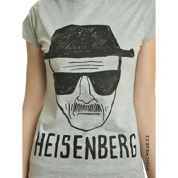 Dámské tričko Breaking Bad tričko, Heisenberg Sketch Heather Grey Girly, dámské L