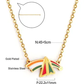 Náhrdelník Roztomilý dívčí náhrdelník z nerezové oceli - NE27950MG