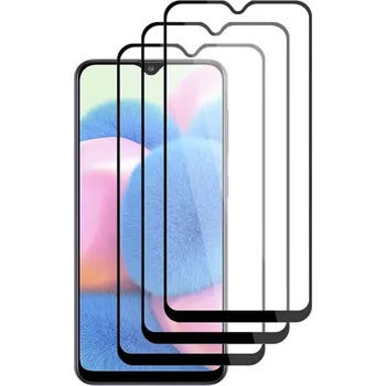 3x Picasee 3D tvrzené sklo s rámečkem pro Samsung Galaxy A30s A307F - černé - 2+1 zdarma