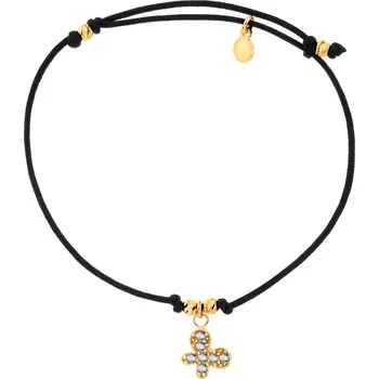 Náramek Náramek se zirkony a prvky z pozlaceného stříbra - motýl - AP532-6232