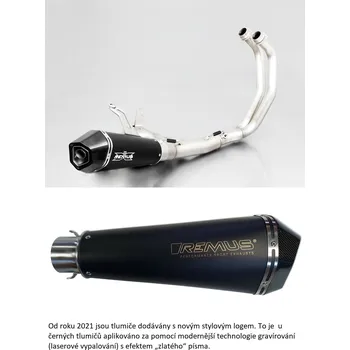 Výfuk pro motocykl Kompletní výfukový systém - svody, přední tlumič a zadní tlumič - NEREZ ČERNÝ - 406782 994515