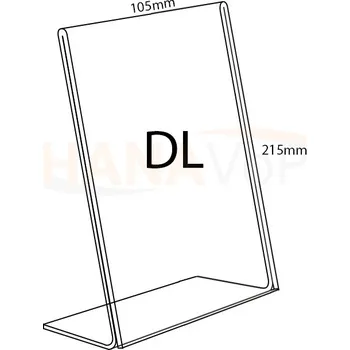 Plexi stojánek L 1/3A4 DL na výšku 1/3A4 DL - 215 x 105mm - 1 ks