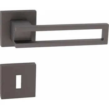 Dveřní kování TI - BURACO 3 - HR 3036Q rozety WC, klika/klika T - Titan (141)