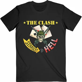Pánská móda The Clash tričko, Straight To Hell Single Black, pánské M
