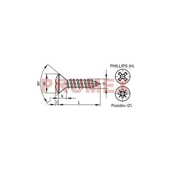Šroub Šroub samořezný čoč.phillips DIN 7983C 4,2x45 pozink