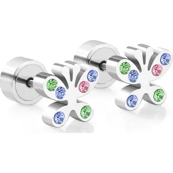 Náušnice Dívčí náušnice se zirkony - 161MS