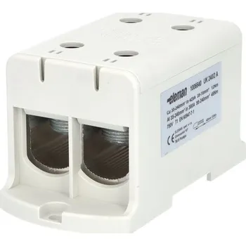 Stavebniny Svorka univerzální UK 240/2 A, 425A, 1pól., AL/CU, krytá, šedá, na DIN/panel, ELEMAN 1006640