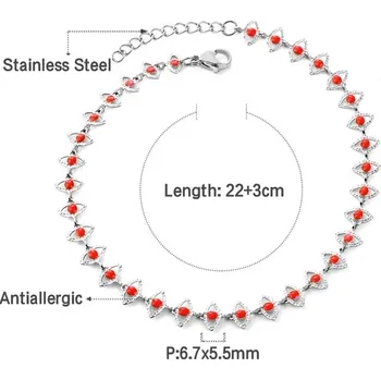 Náramek Náramek na kotník z nerezové oceli - 120ES