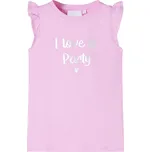 vidaXL Dětské tričko s volánkovým rukávem lila 116