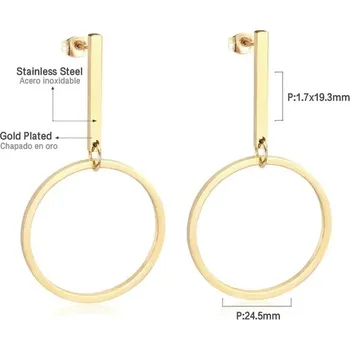 Náušnice Dlouhé visací náušnice z nerezové oceli - 185G