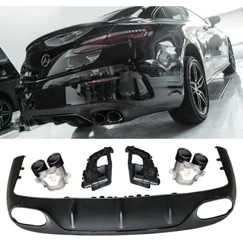 Nárazník PROTEC Difuzor zadního nárazníku MERCEDES C238 Coupé, A238 Cabriolet E53 LOOK černé koncovky