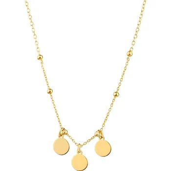 Náhrdelník Pozlacený stříbrný náhrdelník - kroužky, kuličky - AP534-5723