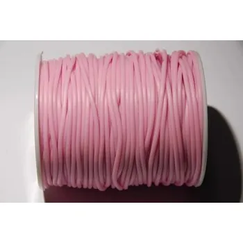 Materiál na výrobu šperku Kaučuková šňůrka dutá, průměr 2mm, metráž růžová světlá