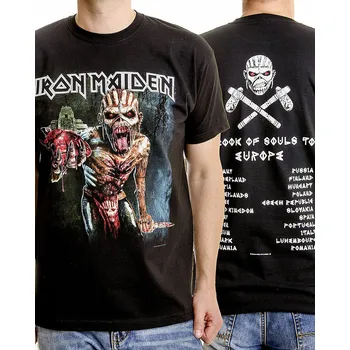Pánská móda Iron Maiden tričko, BOS European Tour 2016, pánské S