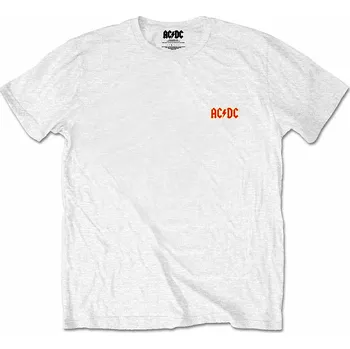 Pánské tričko AC/DC tričko, Logo White BP, pánské S