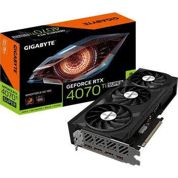 Grafická karta Gigabyte GeForce RTX 4070 Ti Super Windforce OC 16 GB (GV-N407TSWF3OC-16GD)