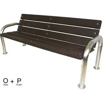 Zahradní lavice Plastová lavička SILVER