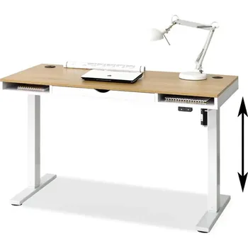 Psací stůl MPT Výškově stavitelný stůl Otso 120 cm/bílé podnoží