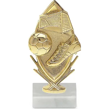 Figurka - symbol fotbal, 16 cm, zlato, včetně podstavce