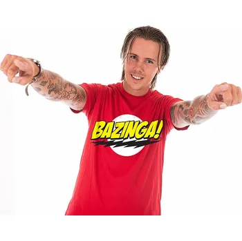Pánské tričko Big Bang Theory tričko, Bazinga Super Logo, pánské M