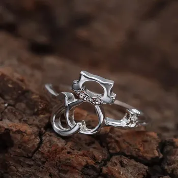 Prsten Prstýnek, kočka se zirkony