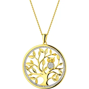 Přívěsek Přívěsek ze žlutého zlata s diamanty - strom - 0,02 ct - ryzost 585 - 110.853