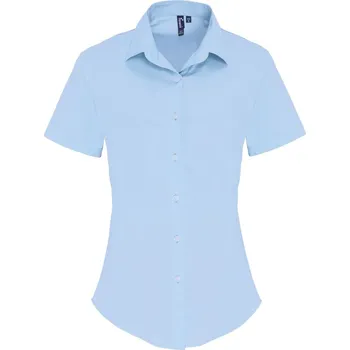 Dámská košile Premier Dámská popelínová elastická košile PR346 Velikost: 3XL, Barva: nebesky modrá