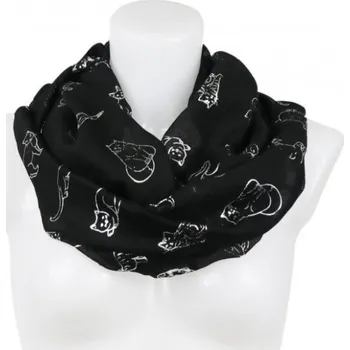 Šála Šála ve tvaru tunelu, kočky, černá