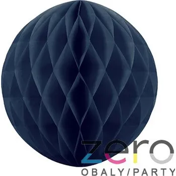 Koule papírová 'Honeycomb' pr. 30 cm - tm. modrá