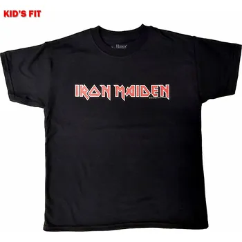 Chlapecké tričko Iron Maiden tričko, Logo Black Kids, dětské L velikost L věk (9 - 10 let)