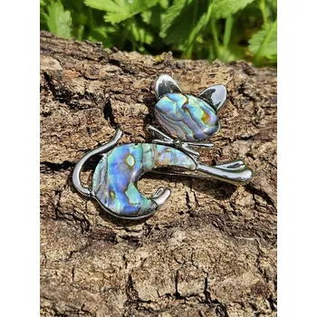 Brož Kočka č.6 - brož, přívěsek