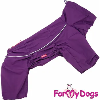 Obleček pro psa FOR MY DOGS pláštěnka PLAID PURPLE, fialová Velikost: 22/XXXL