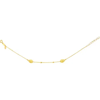 Náramek Zlatý náramek s kuličkami - mušle Kauri - AP527-8242