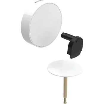 Sifon Geberit Příslušenství - Souprava pro kompletaci vanové soupravy, s otočným ovládáním a přívodem d52, alpská bílá 150.481.11.1