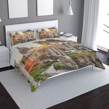Povlečení Saténové povlečení Řím Forum Romanum - Sablio - 140x220 / 90x70