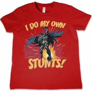 Karnevalový kostým Batman tričko, I Do My Own Stunts Red, dětské S velikost S věk (6 let)