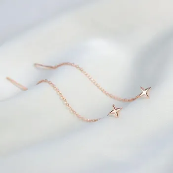 Náušnice Dlouhé visací náušnice se zirkony - 13