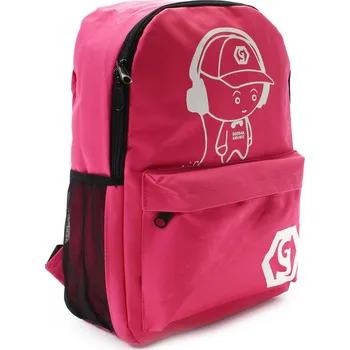 Školní batoh Růžový studentský zipový batoh s USB portem Ilfirino